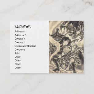 Tarjeta De Visita Tatuaje japonés de la tinta del demonio del