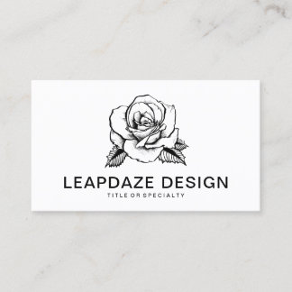 Tarjeta De Visita tatuaje rosa