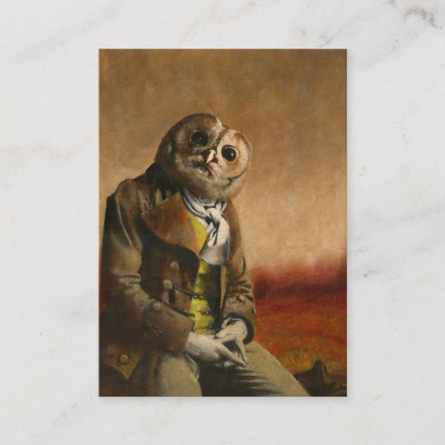 Tarjeta De Visita Tawny Owl Man ACEO Business (Anverso)