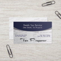 Tax Preparer Accountant Business Card