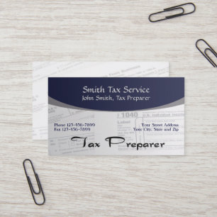Tarjeta De Visita Tax Preparer Accountant Business Card