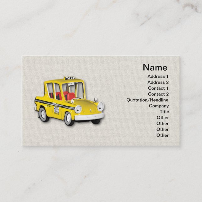 Tarjeta De Visita Taxi (Anverso)