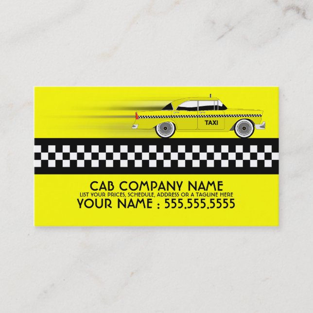 Tarjeta De Visita taxi (Anverso)