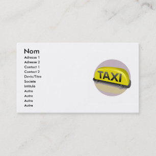 Tarjeta De Visita Taxi
