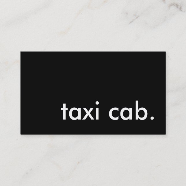Tarjeta De Visita taxi. (Anverso)
