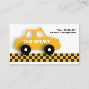 Tarjeta De Visita Taxi Amarillo A Llamada Controlador De Contrataci