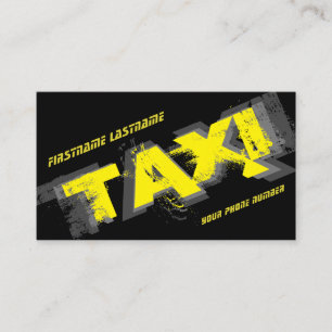 Tarjeta De Visita TAXI amarillo para taxista profesional