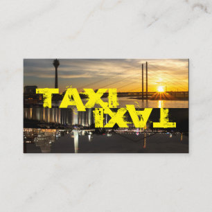 Tarjeta De Visita TAXI amarillo para taxista profesional