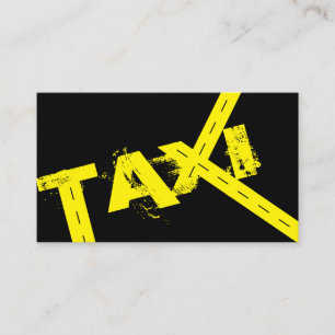 Tarjeta De Visita TAXI amarillo para taxista profesional