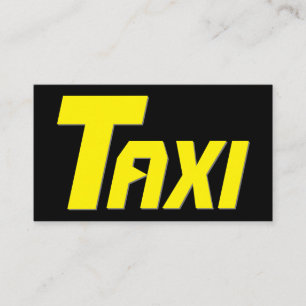 Tarjeta De Visita TAXI amarillo para taxista profesional