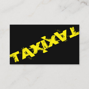 Tarjeta De Visita TAXI amarillo para taxista profesional