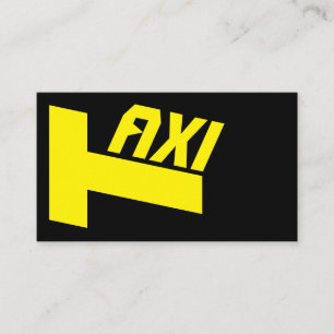 Tarjeta De Visita TAXI amarillo para taxista profesional
