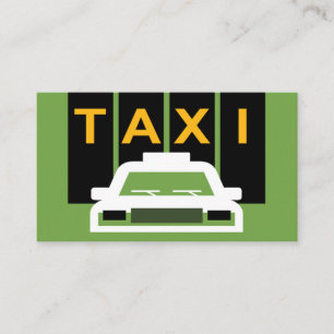 Tarjeta De Visita Taxi Auto Rayas Verticales Negras