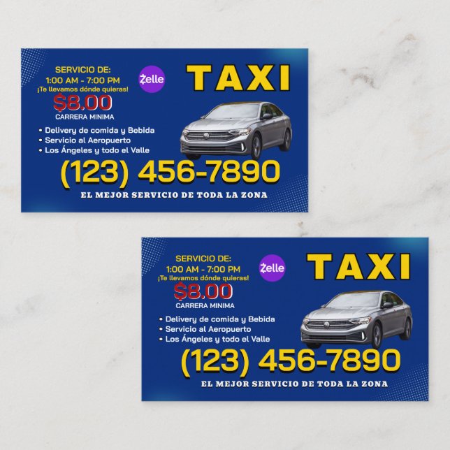 TARJETA DE VISITA TAXI BUSINESS CARD (Anverso / Reverso)