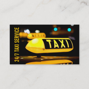 Tarjeta De Visita Taxi, Cab, Driver, Transportation Business Card