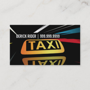 Tarjeta De Visita Taxi, Cab, Driver, Transportation Business Card