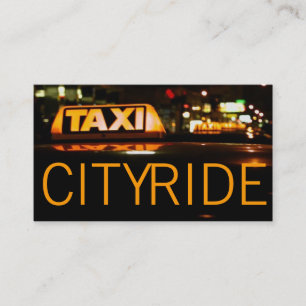 Tarjeta De Visita Taxi, Cab, Driver, Transportation Business Card