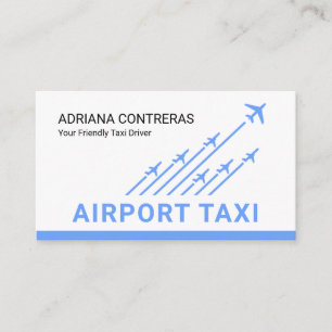 Tarjeta De Visita Taxi del aeropuerto Aviones Azules Despegue