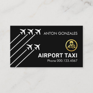 Tarjeta De Visita Taxi del aeropuerto Aviones Pista de aterrizaje