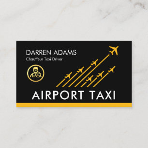 Tarjeta De Visita Taxi del aeropuerto Calles de rodaje de aeropuerto