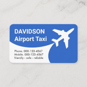 Tarjeta De Visita Taxi del aeropuerto despegando