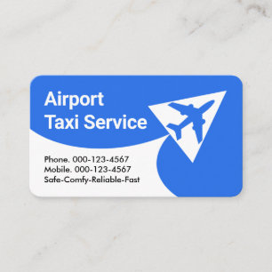 Tarjeta De Visita Taxi del aeropuerto despegando