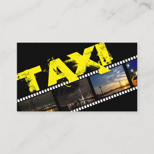 Tarjeta De Visita Taxi driver cabdriver transporter city chauffeur (Anverso)
