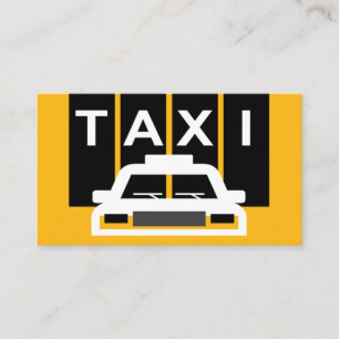Tarjeta De Visita Taxi en rayas negras