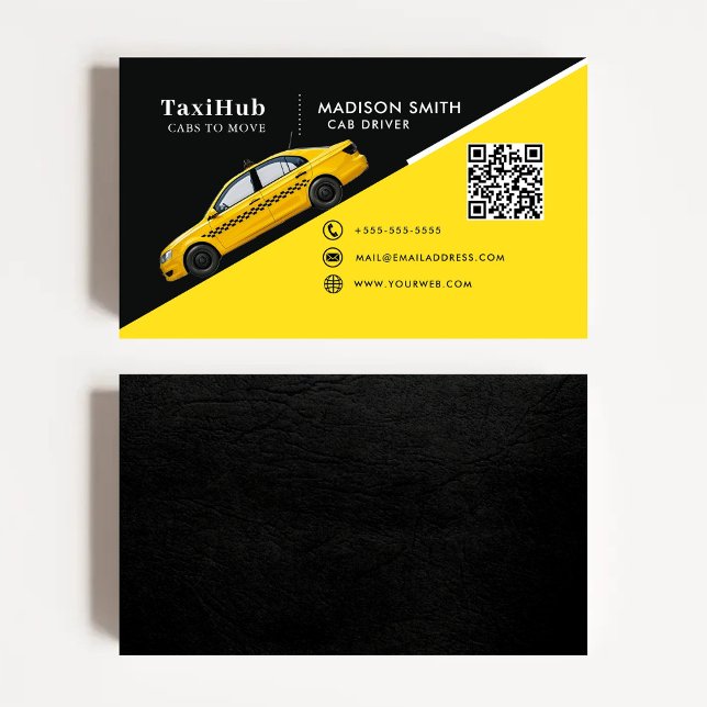 Tarjeta De Visita Taxi modern minimalist business card (Subido por el creador)
