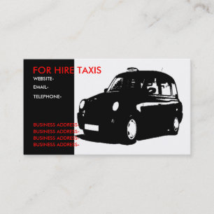 Tarjeta De Visita Taxi negro de Londres