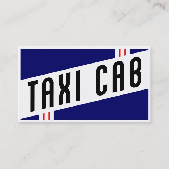 Tarjeta De Visita taxi retro (Anverso)