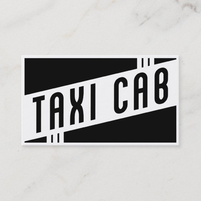 Tarjeta De Visita taxi retro (Anverso)