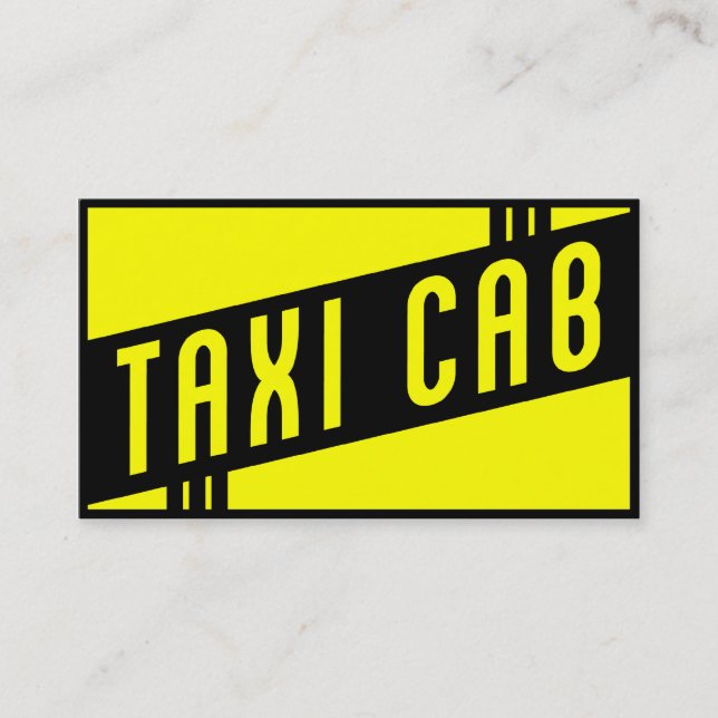 Tarjeta De Visita taxi retro (Anverso)