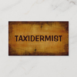 Tarjeta de visita Taxidermist Antique