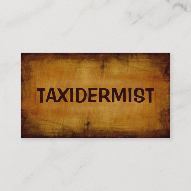 Tarjeta de visita Taxidermist Antique (Anverso)