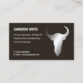 Tarjeta De Visita Taxidermist Black