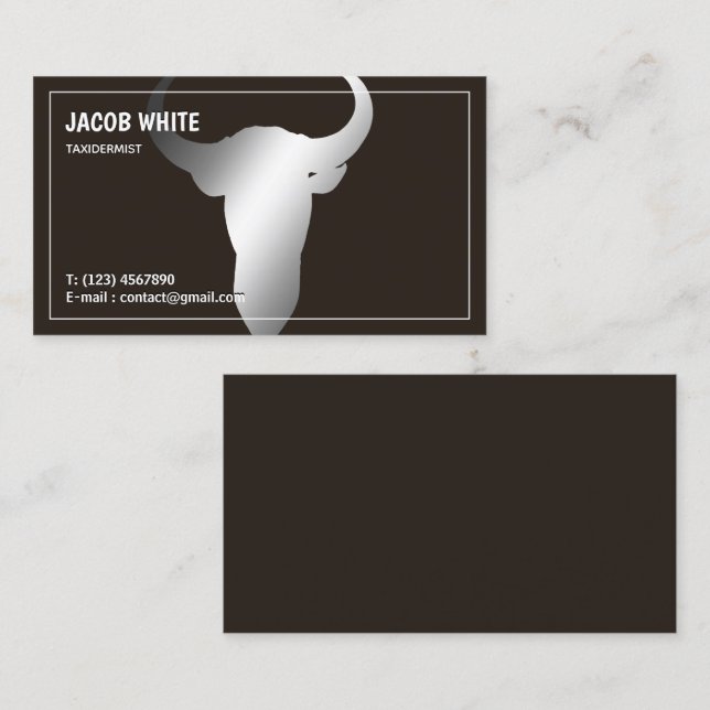 Tarjeta De Visita Taxidermista (Anverso / Reverso)