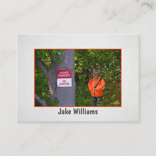 Tarjeta De Visita taxidermista gran cazador de gallos con pistola (Anverso)