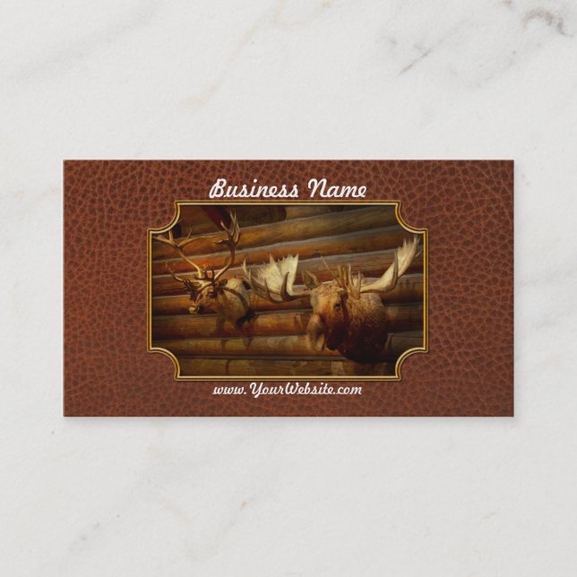 Tarjeta De Visita Taxidermy - la casa de cazadores (Anverso)