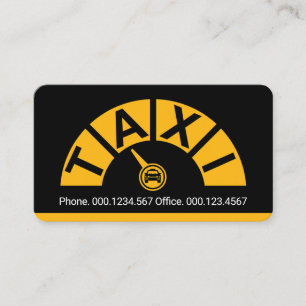 Tarjeta De Visita Taxímetro de Taxi Amarillo Conductor de Taxi