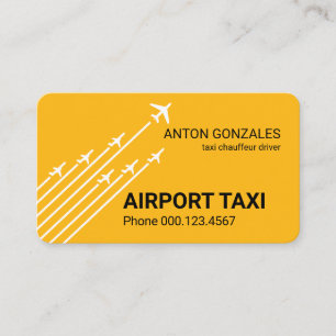 Tarjeta De Visita Taxis Amarillos Aviones Despegan