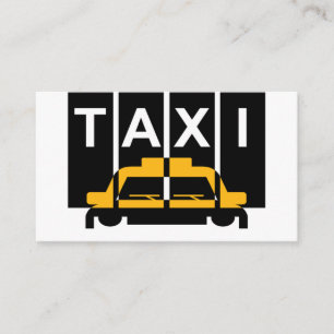 Tarjeta De Visita Taxis Amarillos con Franjas Negras