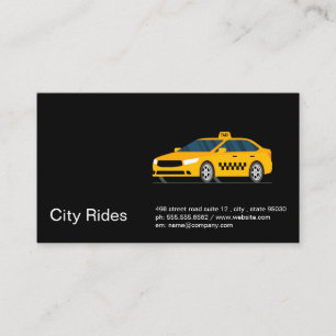 Tarjeta De Visita Taxis Amarillos   Servicios de Transporte