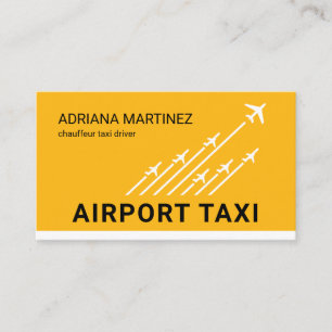 Tarjeta De Visita Taxis de aeropuerto Calles de aeropuerto Despegue