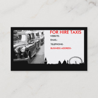Tarjeta De Visita Taxis de Londres