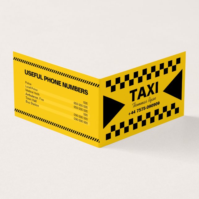 Tarjeta De Visita Taxista (Exterior)