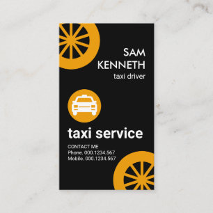 Tarjeta De Visita Taxista Amarillo Conductor de Taxi