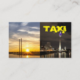 Tarjeta De Visita taxista amarillo de día y noche para taxistas
