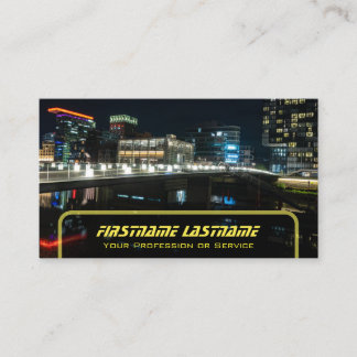 Tarjeta De Visita Taxista conductor de taxi taxi amarillo luces de n
