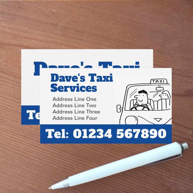 Tarjeta De Visita Taxista de Taxi Services (Subido por el creador)